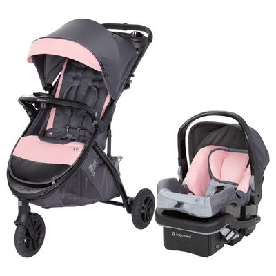 Baby Trend Tango 3 All-Terrain Stroller Travel System with EZ-Lift Plus Infant Car Seat, Ultra Pink