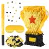 Libima Trophy Piata 16.5 x 11.8 x 3.4 Inches Football Piata with Blindfold and Bat Decoration for Boys Girls Adults Birthday Sport Team Event Parties Decorations view 1