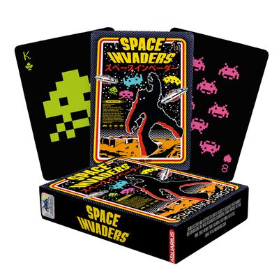 AQUARIUS Space Invaders Playing Cards  Space Invaders Themed Deck of Cards for Your Favorite Card Games - Officially Licensed Space Invaders Merchandise & Collectibles
