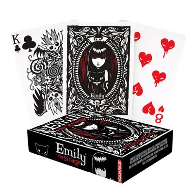 AQUARIUS Emily The Strange Playing Cards Emily The Strange Themed Deck of Cards for Your Favorite Card Games - Officially Licensed Emily The Strange Merchandise & Collectibles