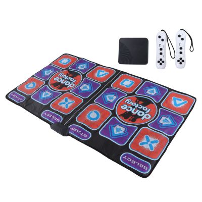 Luqeeg Musical Electronic Dance Mats, Double Player Dance Pad,Foldable Exercise Dance Mat with 2 Remote Controls with AV Cable Exercise Fitness Dance Step Pad Games for TV for Indoor