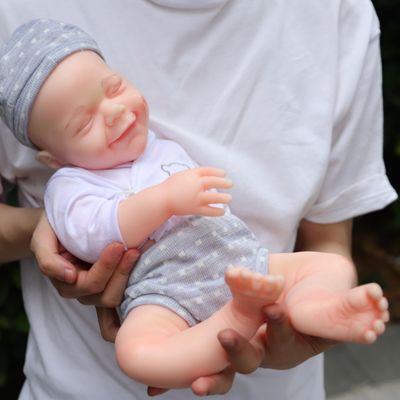 SERENDOLL 18.5 inch Realistic Full Silicone Baby Doll Can Drink Water, Lifelike Reborn Baby Dolls, Toy, and Collectible Bald Girl (Drinkable Girl)