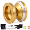 MAGICYOYO N8 Yoyo Pro Responsive Yoyos & Unresponsive Yo-yos for Kids Teens Adults, Dual Modes Yo-yo Beginner to Advanced, Yo Yo Metal with Unresponsive Bearing+12 Yo Yos Strings+ Bag+ Remover, Golden view 1