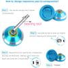 MAGICYOYO N8 Yoyo Professional Responsive & Unresponsive Yo-yo for Kids Teens Adults Toy, Beginners to Advanced Pocket Yoyos Metal with Unresponsive Bearing+12 Yo Yos Strings+ Bag+ Remover, Blue view 4