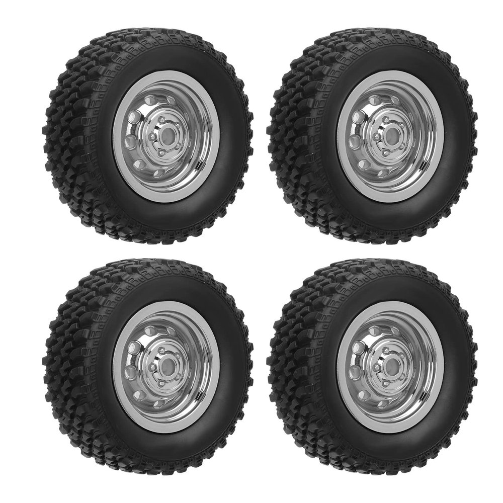 VGEBY RC Car Wheel Tire, Rubber Durable Replacement Tires, 4PCS Set for RC Toy Cars, Remote Control & App Control, for Kids & Adults, MN78 112 Compatible, Indoor & Outdoor Use