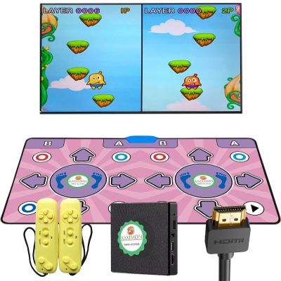 KAXIMON Dance Mats, Double Dance Mat with TV HD Port for Kids and Adults, Non-Slip Wireless Dance Pad with English Manual, Plug and Play, Christmas Birthday Gifts