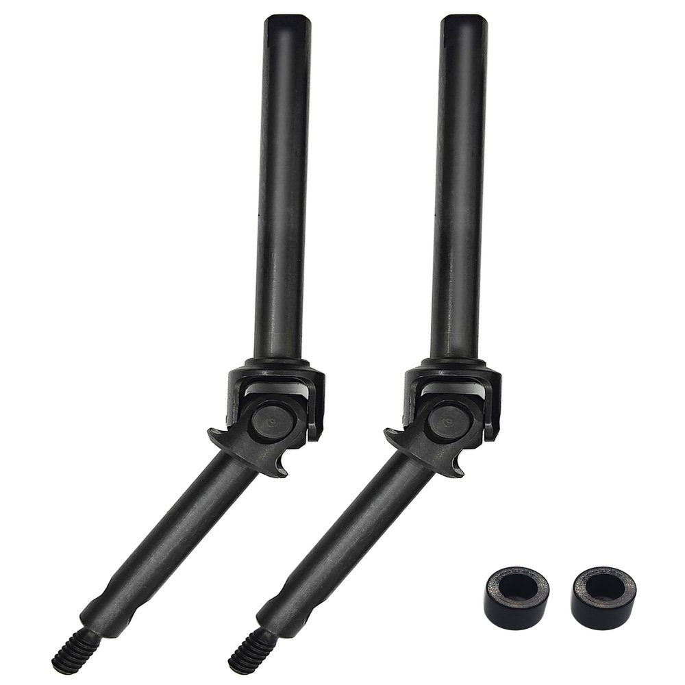 HOPLEX RC Steel Front Axle Drive Shaft CVD Front axle shafts for 1/24 Axial SCX24 C10/JLU/Bronco/Gladiator/Deadbolt RC Crawler Car (+4mm)