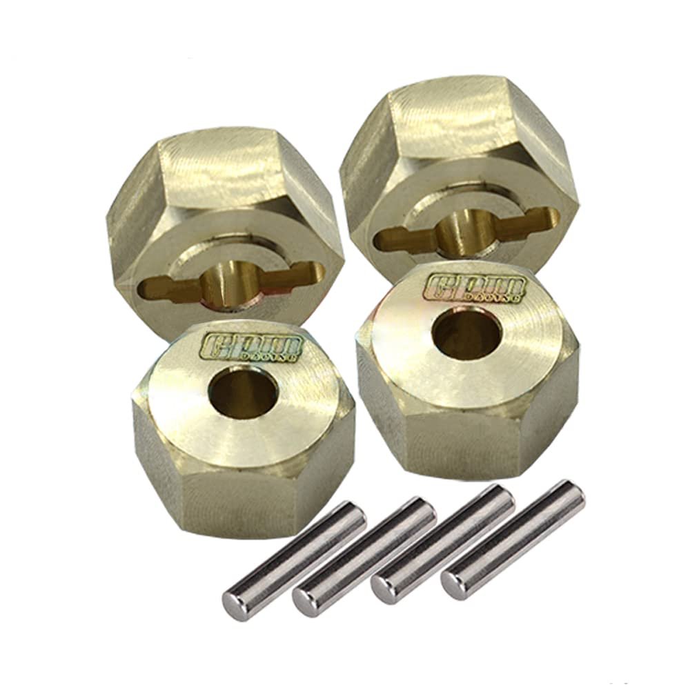GPM for AXIAL-1/18 UTB18 Capra 4WD Unlimited Trail BUGGY-AXI01002 Brass Hex Hub Adapter (12X7.5MM)