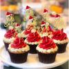 24 PCS Oh Baby Christmas Cupcake Toppers Glitter Santa Hat Christmas Oh Baby Cupcake Picks Baby Shower Cake Decorations for Merry Christmas Theme Baby Shower Kids Birthday Party Supplies Gold view 4