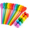 24 Pack Easter Egg and Spoon Race Game, 6 Colors Egg Spoon Race Game Sets with 12 Eggs and 12 Spoons, Halloween Egg Hunt Games, Easter Egg Toys for Kids view 1