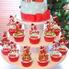 24 PCS Oh Baby Cupcake Toppers Red Glitter Santa Hat Baby Shower Merry Christmas Cupcake Picks for Christmas Theme Baby Shower Kids Birthday Party Cake Decorations Supplies view 4