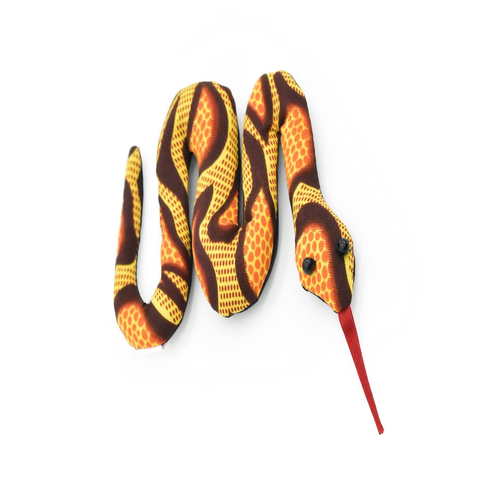 Snake, Reptiles, Orange, Hand Made, Thailand Sand Creatures, Toy, Paper Weight, Bean Bag, Cornhole 3" TH16 BB68
