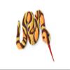 Snake, Reptiles, Orange, Hand Made, Thailand Sand Creatures, Toy, Paper Weight, Bean Bag, Cornhole 3" TH16 BB68 view 1