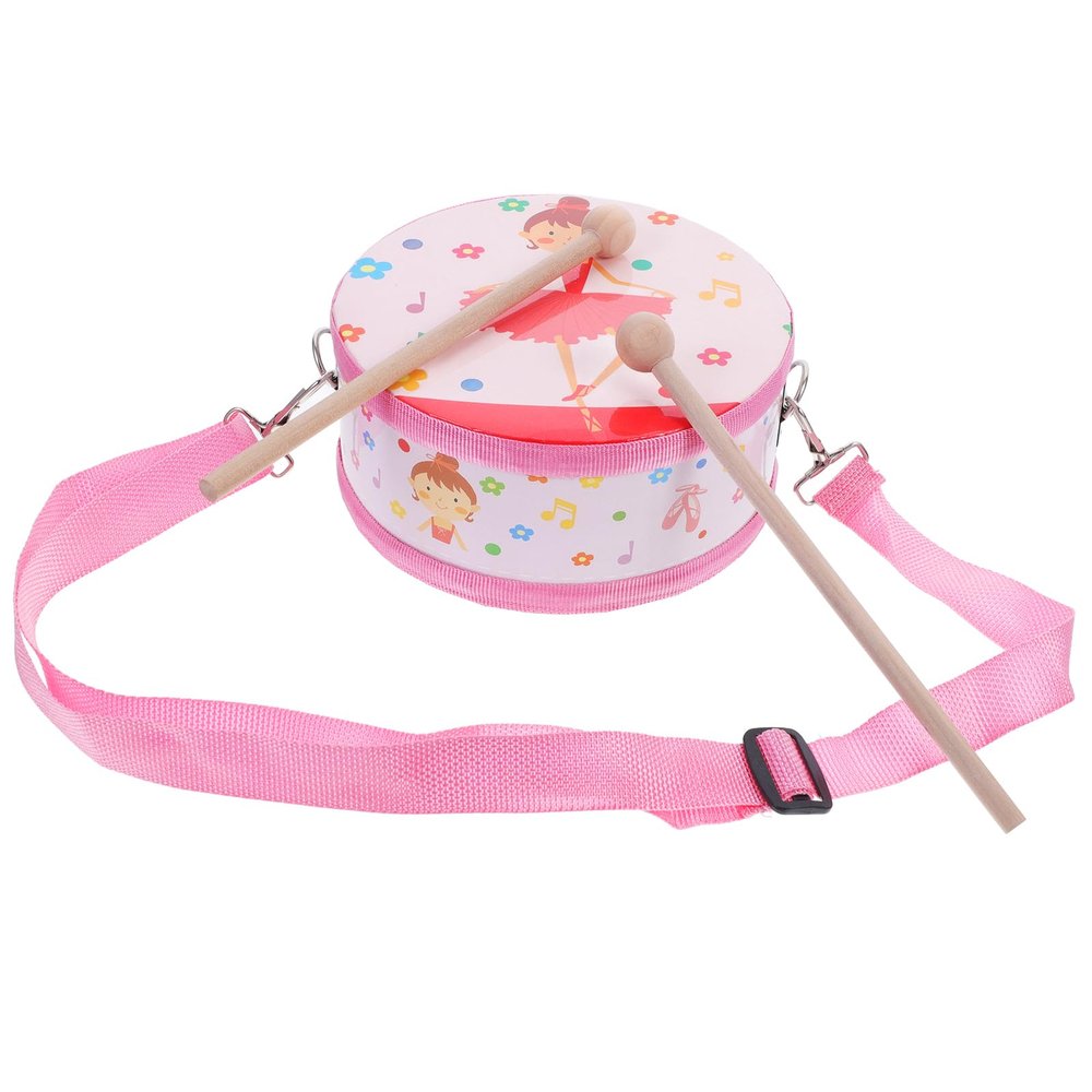STOBOK Children Drum Toy Percussion Toys Kids Floor Drum Hand Drum Toy Kids Drum Toy Early Educational Drum Toy Wooden Drum Toy Wood Drum Toy Music Waist Drum Baby Plastic