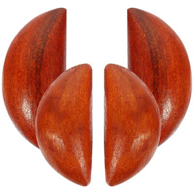 DECHOUS 2 Pairs Sacred Gua Cup Divination Tool Divination Supplies Desk Decoration Vintage Accessories Moon Phase Decor Wood Holy Cups Fortune Telling Game Taoist Supplies at Home Statue