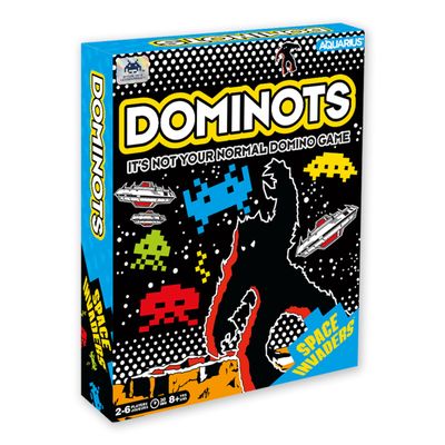 AQUARIUS Space Invaders Dominots Tile Game - Space Invader Themed Tile Game - Family Fun for Kids & Adults - Officially Licensed Space Invaders Merchandise & Collectibles