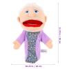 Grandmother Hand Puppet, Family Member Figure Puppets with Movable Mouth, Plush Hand Puppet Pretend Play Toys Storytelling Props Early Educational Toy for Girls Boys view 2