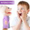 Grandmother Hand Puppet, Family Member Figure Puppets with Movable Mouth, Plush Hand Puppet Pretend Play Toys Storytelling Props Early Educational Toy for Girls Boys view 4