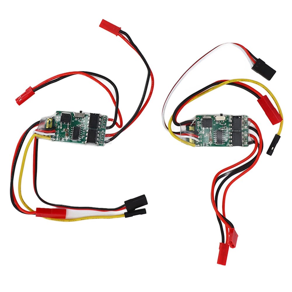 VBESTLIFE Electric Speed Controllers, 2Pcs Brushed ESC Dual Way Bidirectional ESC for RC Model Boat 130 180 Brushed Motor