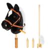 Morytale Stick Hobby Horse Riding Toy, Plush Horse for Toddlers Ages 3+, Ride On Toy Fun Pretend Play with Wooden Wheels and Real Pony Clip-Clop Sounds - Black, 39 Inches view 1