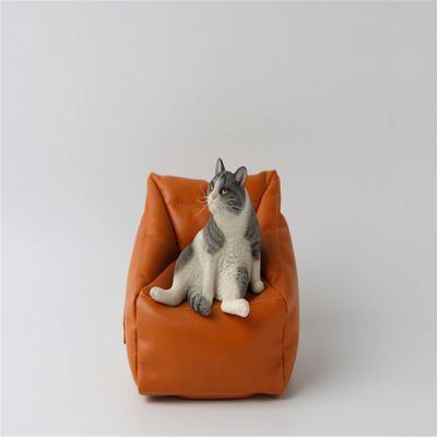 1/6 Scale Little Pig Rabbit Lazy Cat 3.0 Resin Pet Animal Model Scene Props for 12inch Action Figure (A-Cat)