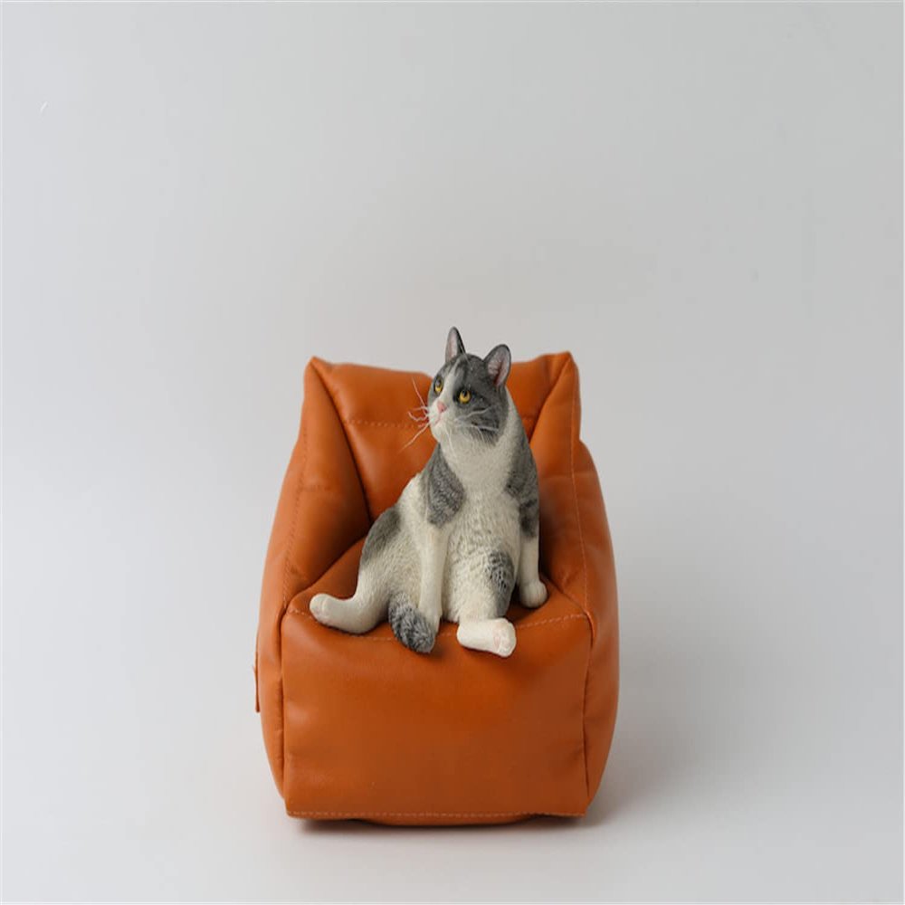 1/6 Scale Little Pig Rabbit Lazy Cat 3.0 Resin Pet Animal Model Scene Props for 12inch Action Figure (A-Cat)