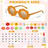 Cindeer 24 Pairs Flower Sunglasses Kids DIY Round Boho Flower Sunglasses Set Includes 100 Pcs Daisy Charm 416 Letter Beads and Glue for Kid Girls Party Favors Gifts Supplies view 2