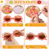 Cindeer 24 Pairs Flower Sunglasses Kids DIY Round Boho Flower Sunglasses Set Includes 100 Pcs Daisy Charm 416 Letter Beads and Glue for Kid Girls Party Favors Gifts Supplies view 4
