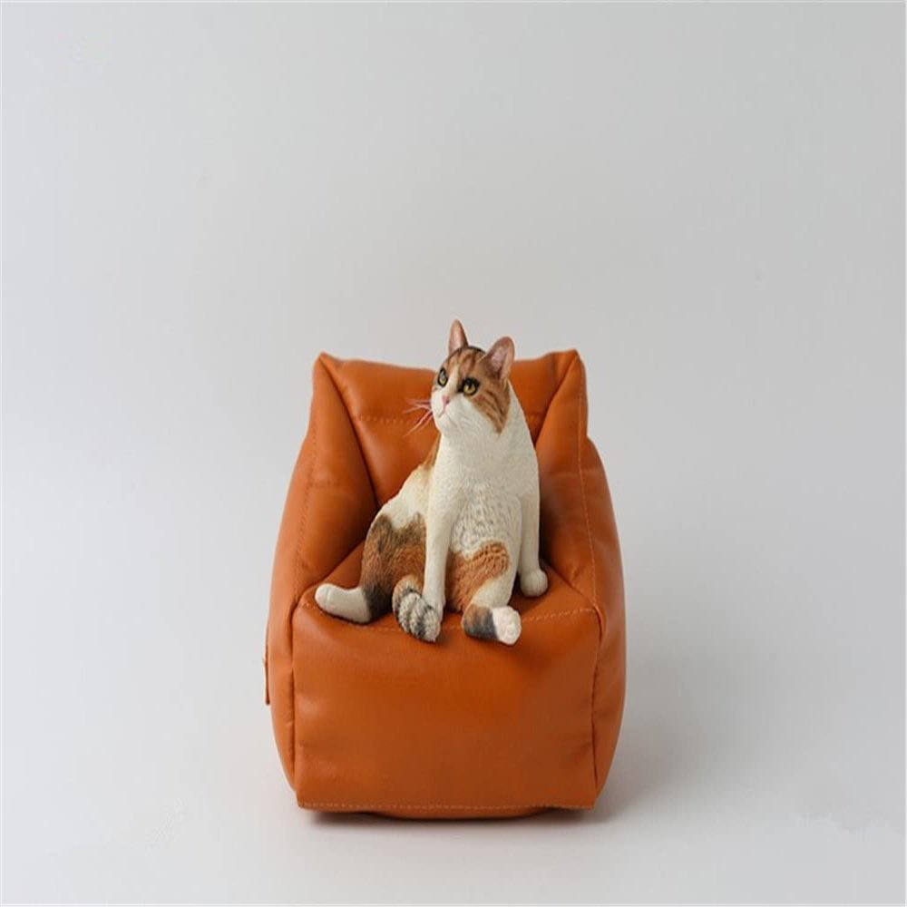1/6 Scale Little Pig Rabbit Lazy Cat 3.0 Resin Pet Animal Model Scene Props for 12inch Action Figure (E-Cat)