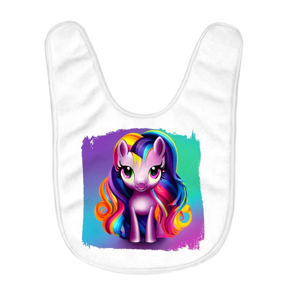 Rainbow Cartoon Baby Bibs - Cute Baby Feeding Bibs - Rainbow Bibs for Eating