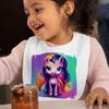 Rainbow Cartoon Baby Bibs - Cute Baby Feeding Bibs - Rainbow Bibs for Eating view 2