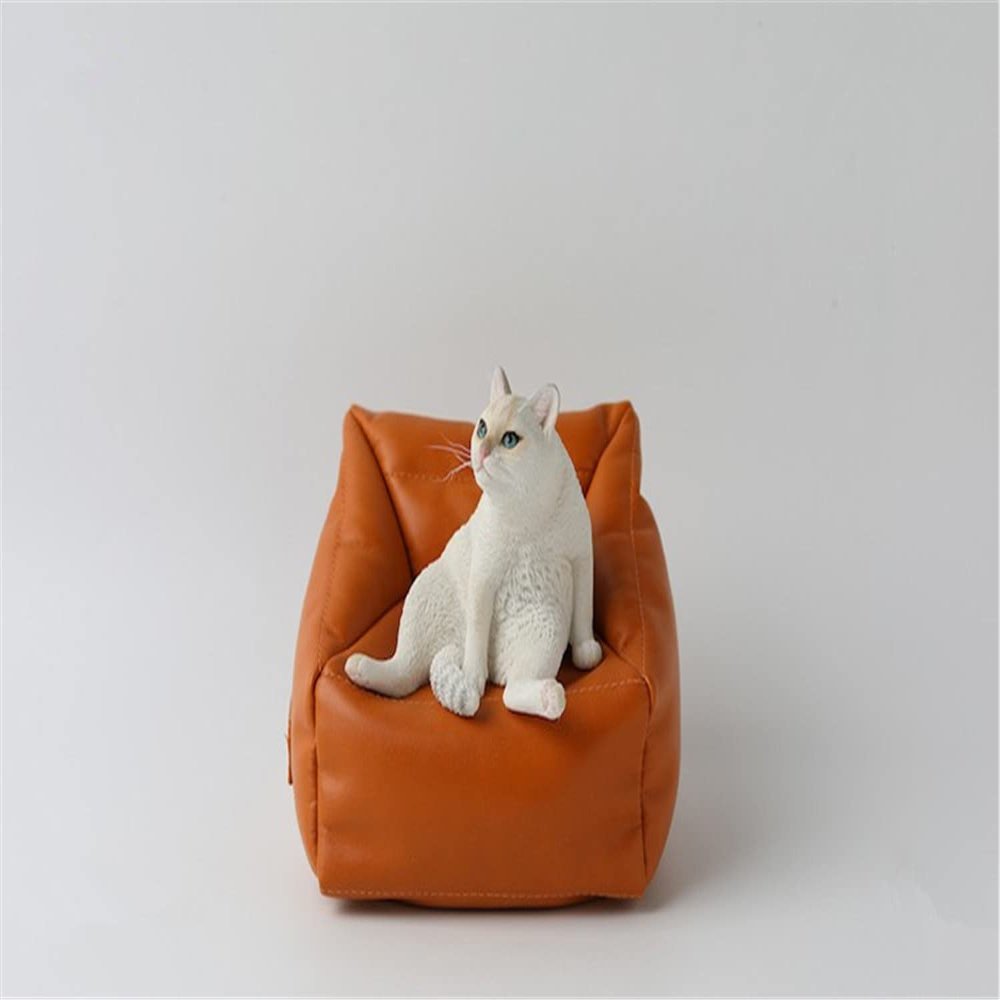 1/6 Scale Little Pig Rabbit Lazy Cat 3.0 Resin Pet Animal Model Scene Props for 12inch Action Figure (D-Cat)