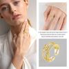 Long tiantian Daughter Gifts from Mom Fidget Ring Adjustable Open Spinner Worry Anxiety Rings for Women Mothers Day Gifts for Daughter view 3
