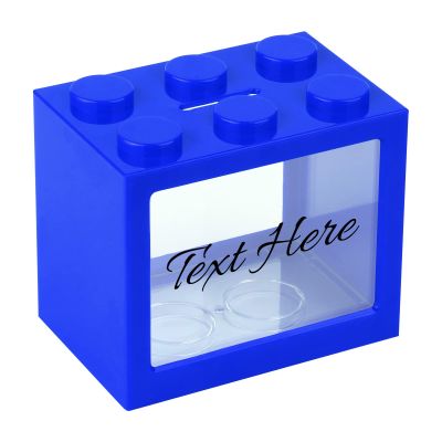 Custom Piggy Bank, Persinalized Toy Brick Shape Money Box, Money Banks for Bills and Coins, Can be Used as A Small Fish Tank