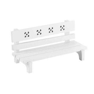 LIZEALUCKY 1:12 Dollhouse Miniature Wooden Recliner Chair Vintage Sofa Doll House Mini Furniture Bench Couch Sofa Model(Wit)