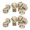 VGEBY 6 Sided Dice Set, 20Pcs White Pearl Grain Circle Dots Six Sided Dice 16mm Standard Game Dice for Table Borad Games Math Teaching Game Accessories view 1