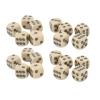 VGEBY 6 Sided Dice Set, 20Pcs White Pearl Grain Circle Dots Six Sided Dice 16mm Standard Game Dice for Table Borad Games Math Teaching Game Accessories view 2