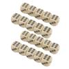 VGEBY 6 Sided Dice Set, 20Pcs White Pearl Grain Circle Dots Six Sided Dice 16mm Standard Game Dice for Table Borad Games Math Teaching Game Accessories view 3