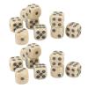 VGEBY 6 Sided Dice Set, 20Pcs White Pearl Grain Circle Dots Six Sided Dice 16mm Standard Game Dice for Table Borad Games Math Teaching Game Accessories view 4