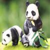 Gemini&Genius Panda Animal Toys, Panda Figurines Toy Set for Kids, Zoo Toy Figures Family Set with Bamboo Baby Pandas, Birthday Cake Topper Party Decor (4Pcs) view 2