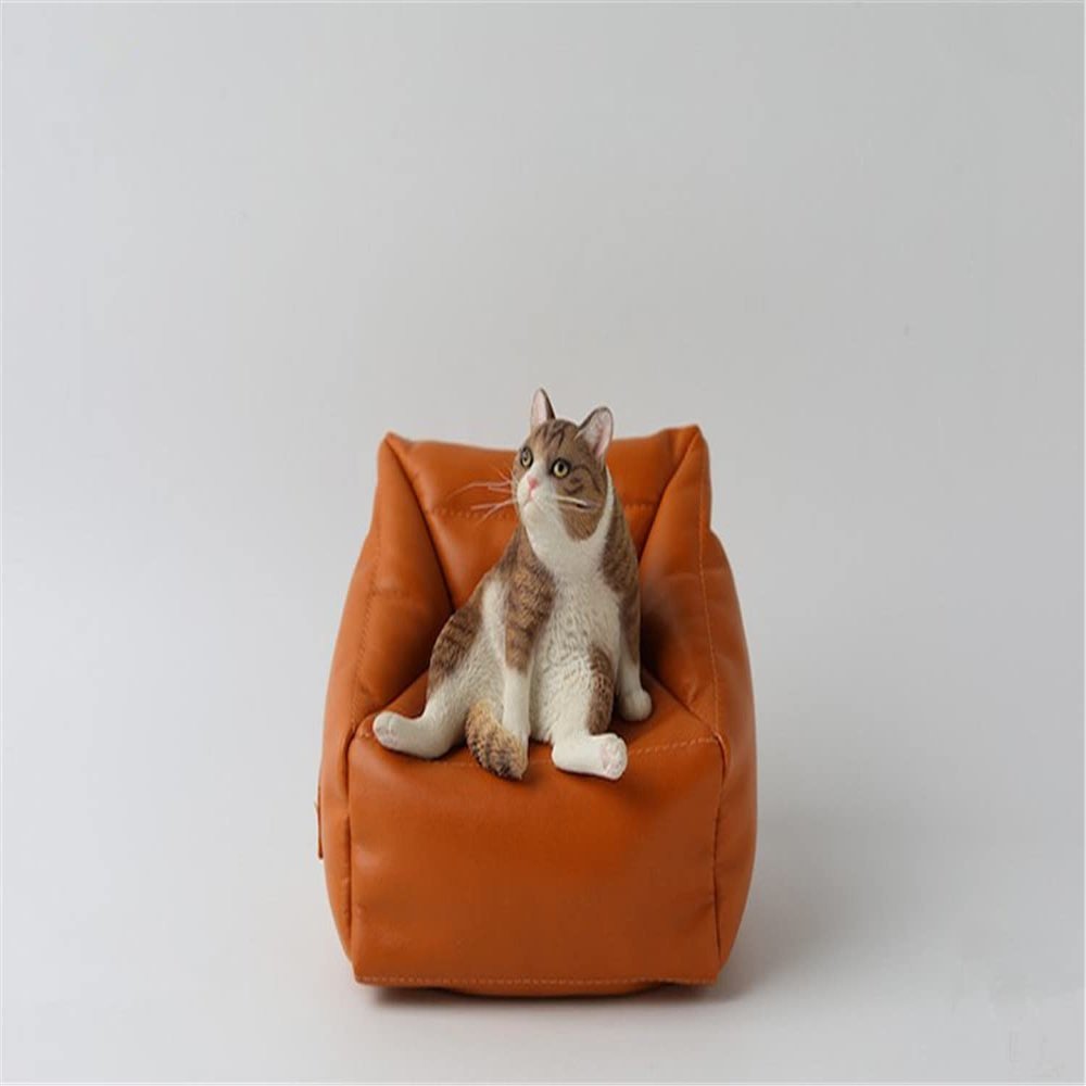 1/6 Scale Little Pig Rabbit Lazy Cat 3.0 Resin Pet Animal Model Scene Props for 12inch Action Figure (F-Cat)