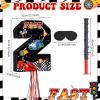 Harrycle Race Car Piata Pull String Cars Piatas for Birthday Party Decorations Number 2 3 4 5 6 with Blindfold Stick Small Red Black Racing Theme 2nd 3rd 4th 5th 6th Party Supplies(Number 2) view 2