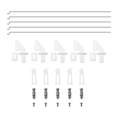 The Lord of the Tools 15Pcs Fixed Wing Airplane Control Horn Kit 1.2 X 200mm Pushrod 1.3mm Pushrods Connector Control Horn Accessories for RC Model Airplanes RC Helicopter