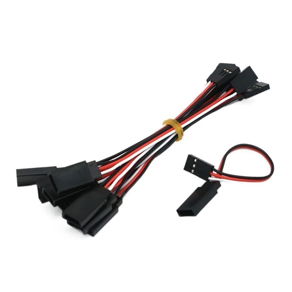 APEFIT RC Helicopter Aircraft Parts 100pcs/lot Wire Cable 100mm 150mm 300mm 500mm Servo Extension Cable for Futaba Plug futabLead Wire Cable for RC Toys Replaceable Accessories (Color : 100MM)