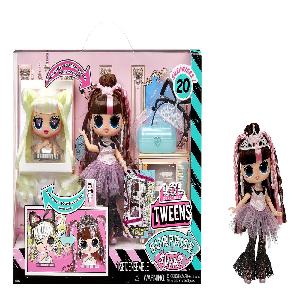 L.O.L. Surprise! Tweens Surprise Swap Bronze-2-Blonde Billie Fashion Doll with 20+ Surprises Including Styling Head and Fabulous Fashions and Accessories Great Gift for Kids Ages 4+