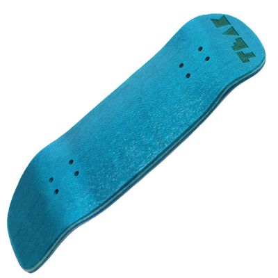 Teak Tuning Prolific Wooden Fingerboard Deck, 33.5mm x 96mm Boxy Shape - Teak Teal - 5 Ply with Custom Color Matching Mid Ply - Includes Prolific Foam Tape