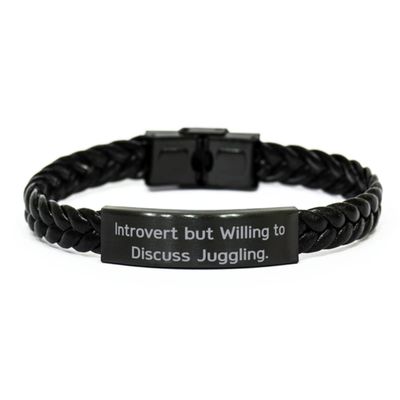Useful Juggling Gifts, Introvert but Willing to Discuss Juggling, Juggling Braided Leather Bracelet from