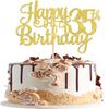 1 PCS Happy 35th Birthday Cake Topper Gold Glitter Cheers to 35 Years Birthday Cake Pick 35 Fabulous Cake Decoration for Happy 35th Birthday Theme Party Decorations Supplies view 1