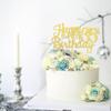 1 PCS Happy 35th Birthday Cake Topper Gold Glitter Cheers to 35 Years Birthday Cake Pick 35 Fabulous Cake Decoration for Happy 35th Birthday Theme Party Decorations Supplies view 4