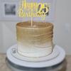 1 PCS Happy 25th Birthday Cake Topper Gold Glitter Cheers to 25 Years Birthday Cake Pick 25 Fabulous Cake Decoration for Happy 25th Birthday Theme Party Decorations Supplies view 2